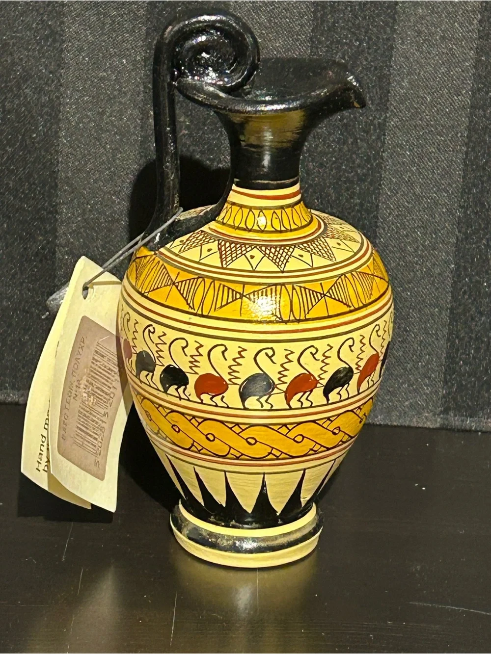 Greek Handmade Museum Inspired Handled Urn By Patsas Ceramics Geometric Design